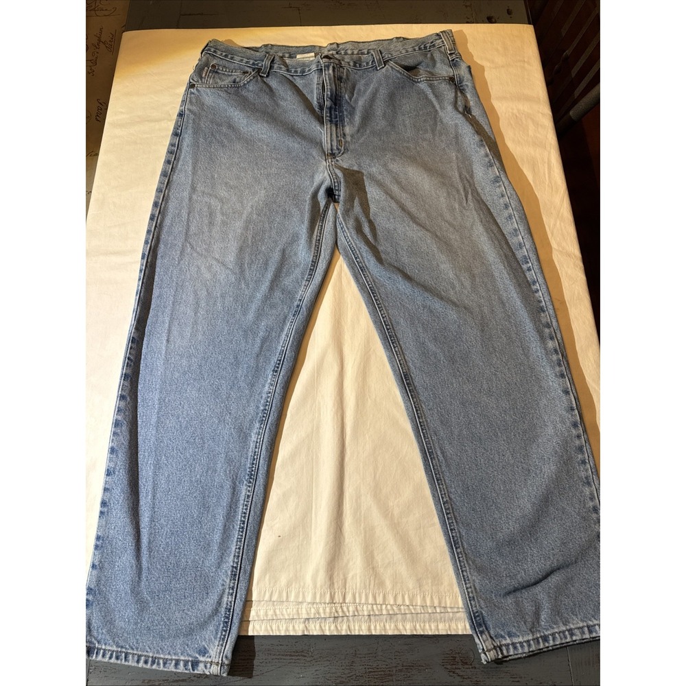 Carhartt Jeans Men's 42x32 Relaxed Fit Denim Blue Denim Workwear B17 STW